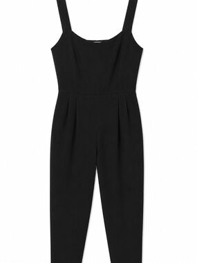 Birds of North America Black Structured Jumpsuit Size 2 Made in Canada